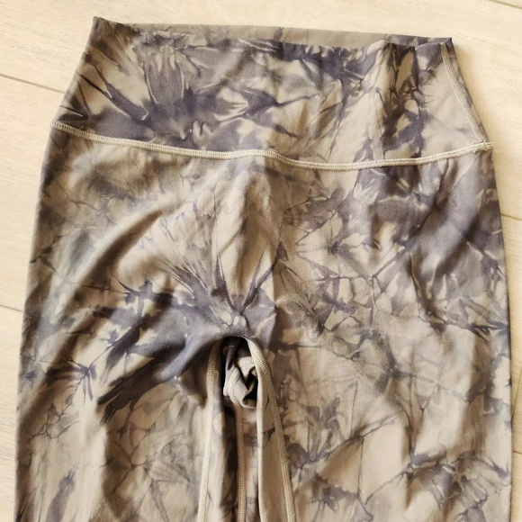 Zyia Active Legging Lot 2 Pair Womens Size 8-10 Blue Tan Tie Dye - Picture 3 of 8
